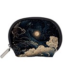 Starry Sky Moon Space Cosmic Galaxy Nature Art Clouds Art Nouveau Abstract Accessory Pouch (Small)