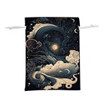 Starry Sky Moon Space Cosmic Galaxy Nature Art Clouds Art Nouveau Abstract Lightweight Drawstring Pouch (L)