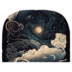 Starry Sky Moon Space Cosmic Galaxy Nature Art Clouds Art Nouveau Abstract Make Up Case (Medium) from UrbanLoad.com Front