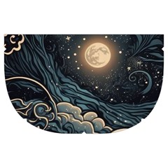 Starry Sky Moon Space Cosmic Galaxy Nature Art Clouds Art Nouveau Abstract Make Up Case (Medium) from UrbanLoad.com Side Right