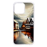 Village Reflections Snow Sky Dramatic Town House Cottages Pond Lake City iPhone 14 Pro Max TPU UV Print Case