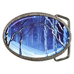Landscape Outdoors Greeting Card Snow Forest Woods Nature Path Trail Santa s Village Belt Buckles