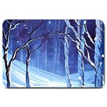 Landscape Outdoors Greeting Card Snow Forest Woods Nature Path Trail Santa s Village Large Doormat