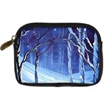 Landscape Outdoors Greeting Card Snow Forest Woods Nature Path Trail Santa s Village Digital Camera Leather Case