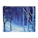 Landscape Outdoors Greeting Card Snow Forest Woods Nature Path Trail Santa s Village Cosmetic Bag (XL)