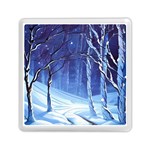 Landscape Outdoors Greeting Card Snow Forest Woods Nature Path Trail Santa s Village Memory Card Reader (Square)