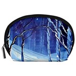 Landscape Outdoors Greeting Card Snow Forest Woods Nature Path Trail Santa s Village Accessory Pouch (Large)