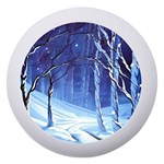Landscape Outdoors Greeting Card Snow Forest Woods Nature Path Trail Santa s Village Dento Box with Mirror