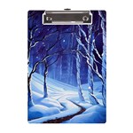 Landscape Outdoors Greeting Card Snow Forest Woods Nature Path Trail Santa s Village A5 Acrylic Clipboard