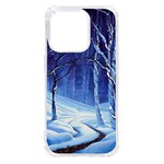 Landscape Outdoors Greeting Card Snow Forest Woods Nature Path Trail Santa s Village iPhone 14 Pro TPU UV Print Case