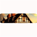 Village House Cottage Medieval Timber Tudor Split timber Frame Architecture Town Twilight Chimney Large Bar Mat