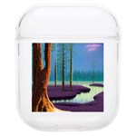 Artwork Outdoors Night Trees Setting Scene Forest Woods Light Moonlight Nature Soft TPU AirPods 1/2 Case