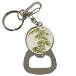 Watercolor Leaves Branch Nature Plant Growing Still Life Botanical Study Bottle Opener Key Chain