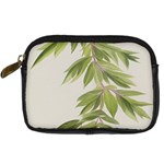 Watercolor Leaves Branch Nature Plant Growing Still Life Botanical Study Digital Camera Leather Case
