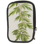 Watercolor Leaves Branch Nature Plant Growing Still Life Botanical Study Compact Camera Leather Case