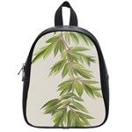 Watercolor Leaves Branch Nature Plant Growing Still Life Botanical Study School Bag (Small)