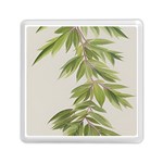 Watercolor Leaves Branch Nature Plant Growing Still Life Botanical Study Memory Card Reader (Square)