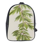 Watercolor Leaves Branch Nature Plant Growing Still Life Botanical Study School Bag (XL)