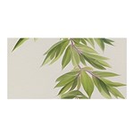 Watercolor Leaves Branch Nature Plant Growing Still Life Botanical Study Satin Wrap 35  x 70 