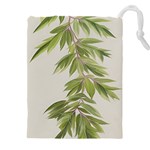 Watercolor Leaves Branch Nature Plant Growing Still Life Botanical Study Drawstring Pouch (5XL)