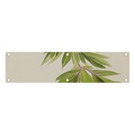 Watercolor Leaves Branch Nature Plant Growing Still Life Botanical Study Banner and Sign 4  x 1 