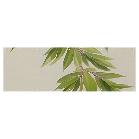 Watercolor Leaves Branch Nature Plant Growing Still Life Botanical Study Banner and Sign 12  x 4  from UrbanLoad.com Front