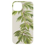 Watercolor Leaves Branch Nature Plant Growing Still Life Botanical Study iPhone 14 Plus Black UV Print Case