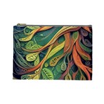 Outdoors Night Setting Scene Forest Woods Light Moonlight Nature Wilderness Leaves Branches Abstract Cosmetic Bag (Large)