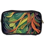 Outdoors Night Setting Scene Forest Woods Light Moonlight Nature Wilderness Leaves Branches Abstract Toiletries Bag (One Side)