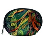 Outdoors Night Setting Scene Forest Woods Light Moonlight Nature Wilderness Leaves Branches Abstract Accessory Pouch (Medium)