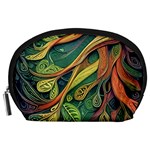 Outdoors Night Setting Scene Forest Woods Light Moonlight Nature Wilderness Leaves Branches Abstract Accessory Pouch (Large)