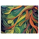 Outdoors Night Setting Scene Forest Woods Light Moonlight Nature Wilderness Leaves Branches Abstract Premium Plush Fleece Blanket (Extra Small)