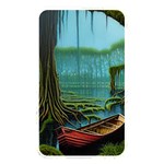 Boat Canoe Swamp Bayou Roots Moss Log Nature Scene Landscape Water Lake Setting Abandoned Rowboat Fi Memory Card Reader (Rectangular)