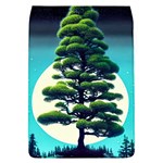Pine Moon Tree Landscape Nature Scene Stars Setting Night Midnight Full Moon Removable Flap Cover (L)
