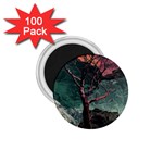 Night Sky Nature Tree Night Landscape Forest Galaxy Fantasy Dark Sky Planet 1.75  Magnets (100 pack) 