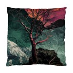 Night Sky Nature Tree Night Landscape Forest Galaxy Fantasy Dark Sky Planet Standard Cushion Case (Two Sides)