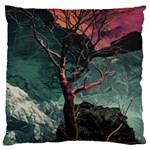 Night Sky Nature Tree Night Landscape Forest Galaxy Fantasy Dark Sky Planet Large Cushion Case (Two Sides)