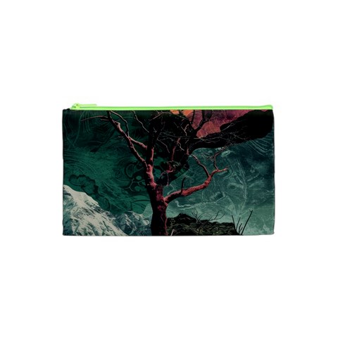 Night Sky Nature Tree Night Landscape Forest Galaxy Fantasy Dark Sky Planet Cosmetic Bag (XS) from UrbanLoad.com Front