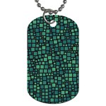 Squares cubism geometric background Dog Tag (One Side)