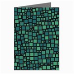 Squares cubism geometric background Greeting Cards (Pkg of 8)