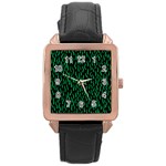 Confetti Texture Tileable Repeating Rose Gold Leather Watch 