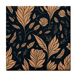 Background Pattern Leaves Texture Tile Coaster