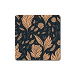 Background Pattern Leaves Texture Square Magnet
