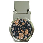 Background Pattern Leaves Texture Money Clip Watches