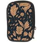 Background Pattern Leaves Texture Compact Camera Leather Case