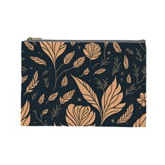 Background Pattern Leaves Texture Cosmetic Bag (Large) from UrbanLoad.com Front