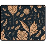 Background Pattern Leaves Texture Fleece Blanket (Medium)
