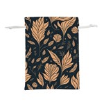 Background Pattern Leaves Texture Lightweight Drawstring Pouch (M)