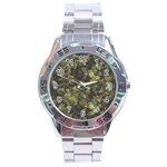 Green Camouflage Military Army Pattern Stainless Steel Analogue Watch