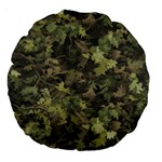 Green Camouflage Military Army Pattern Large 18  Premium Round Cushions